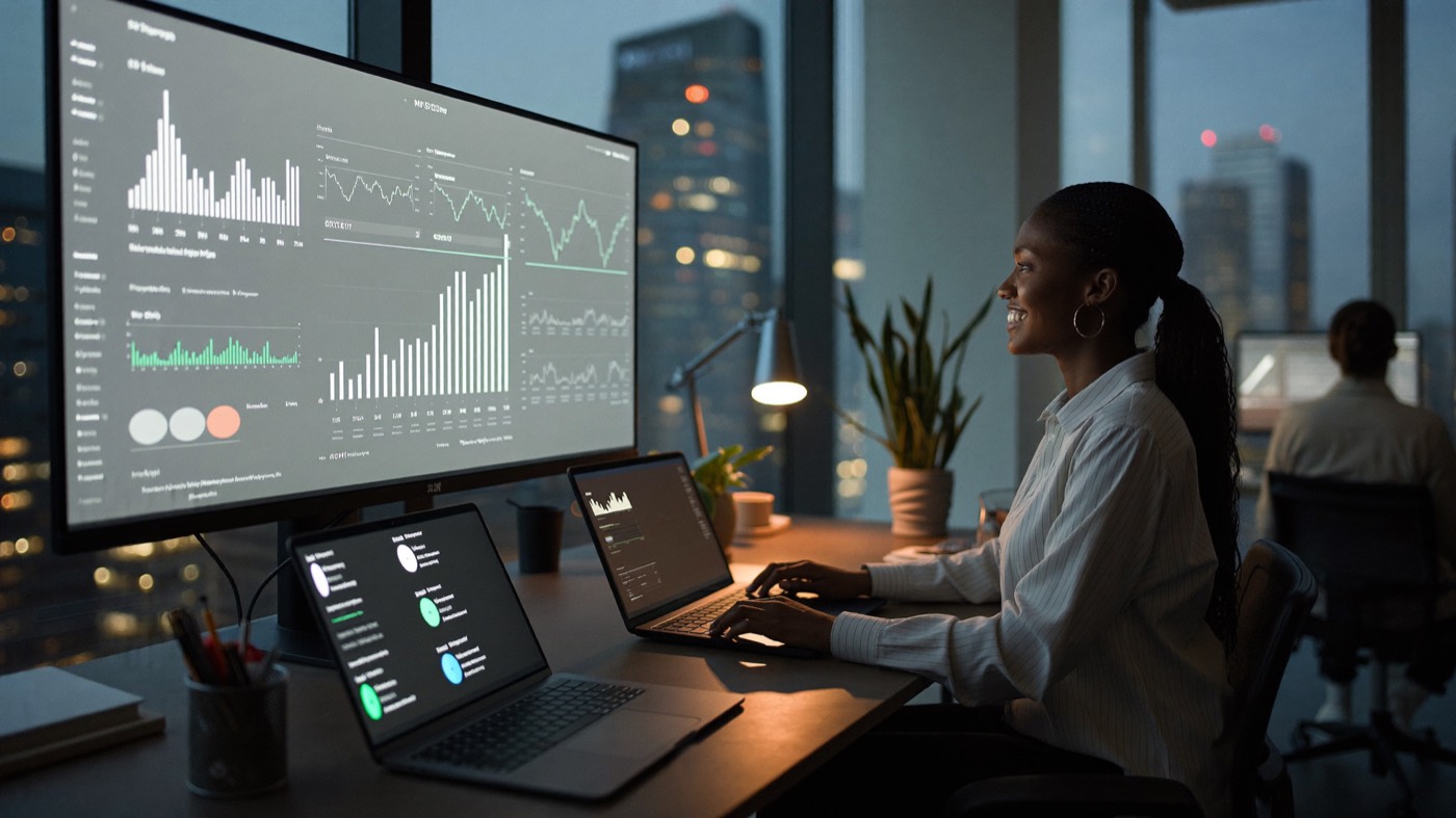 Creator watching her earnings grow on screen